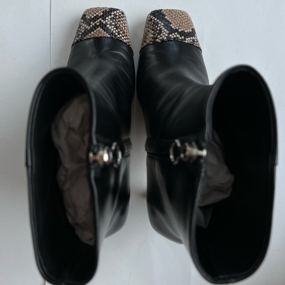 Aeyde Belle Snake-effect And Smooth Leather US9 Black like New - Picture 5 of 9